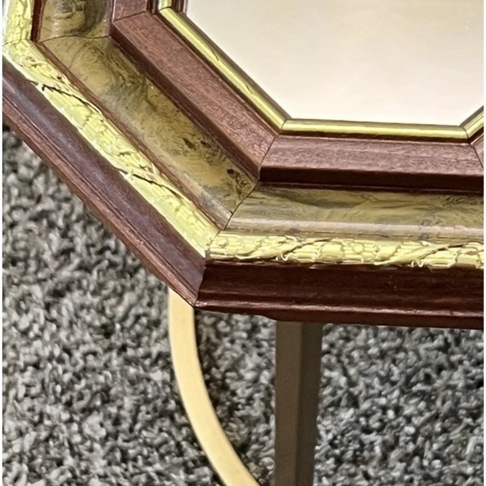 Vintage Wall Mirror Hollywood Regency Wood Pair Granny‎ Core Vintage Glam